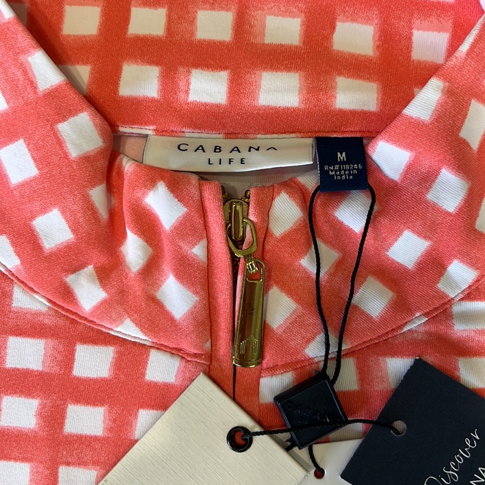 Cabana Life Nantucket Sleeveless Wicking Performance Zip Mock Neck Top NWT - Picture 7 of 9